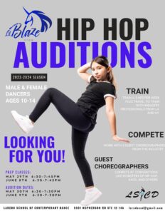 LSCD Hip Hop Auditions, 5/29/23