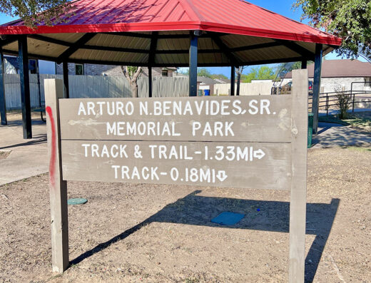 Arturo Benavides Park Sign