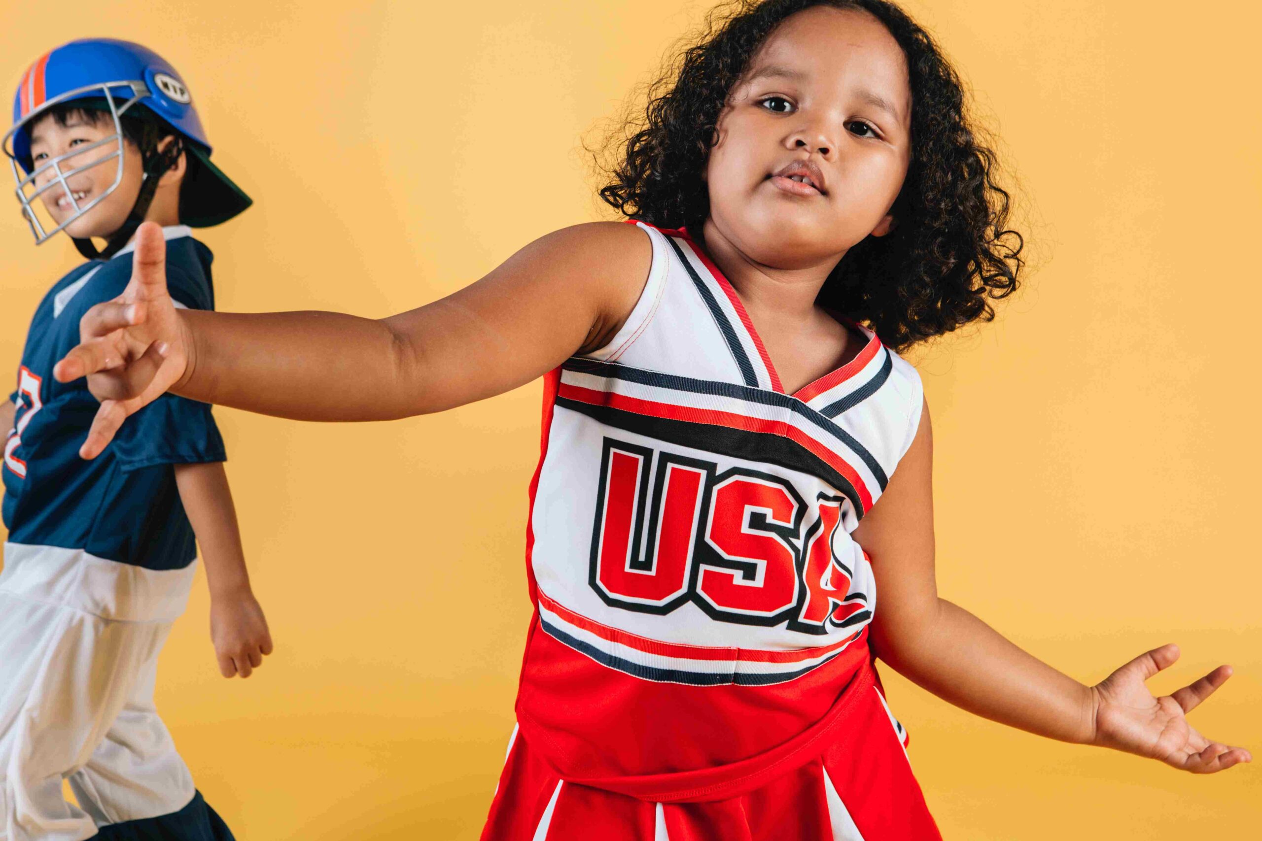 Little girl cheerleader