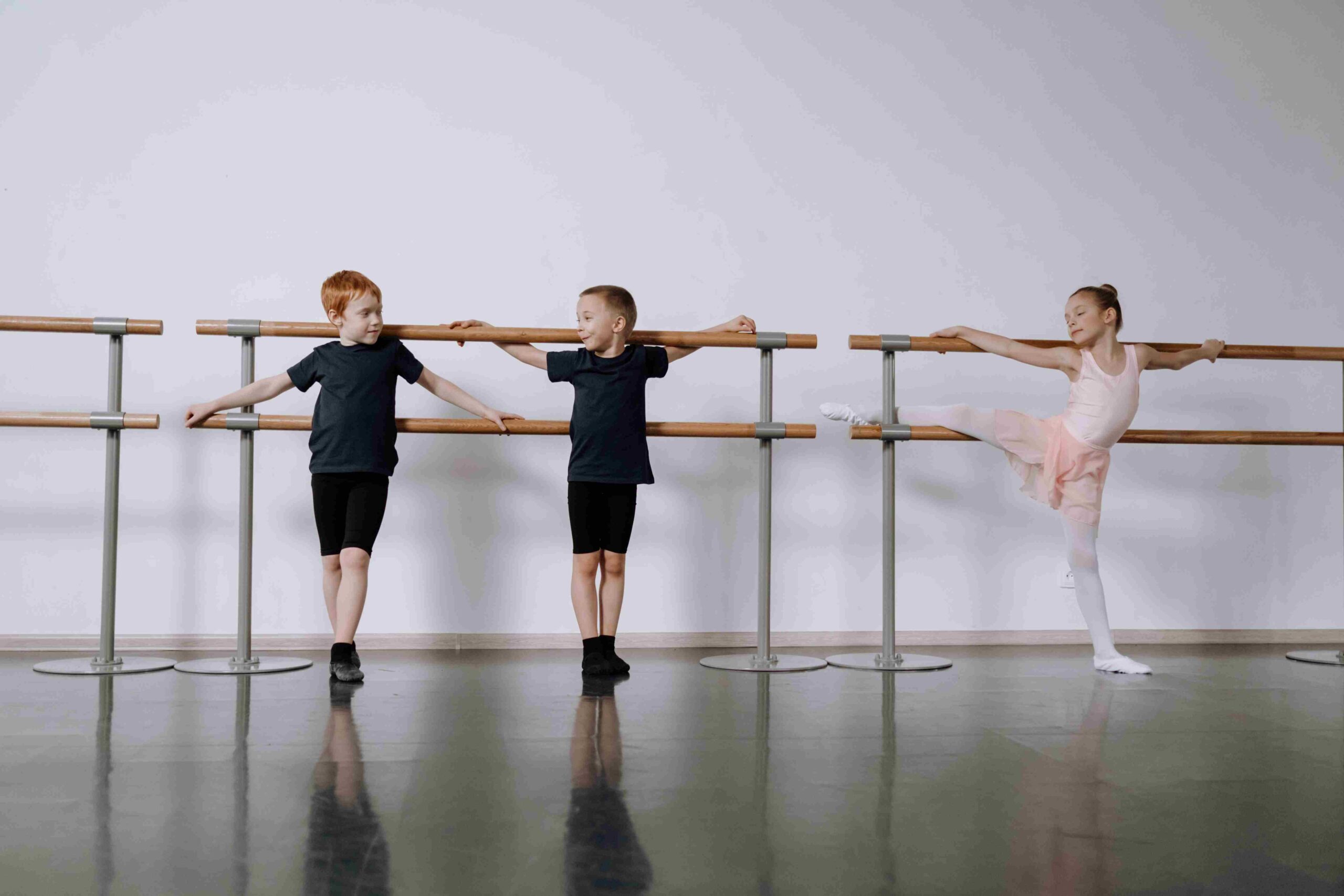 Ballet kids on bar