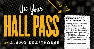 Alamo Drafthouse Hall Pass Flyer 2024