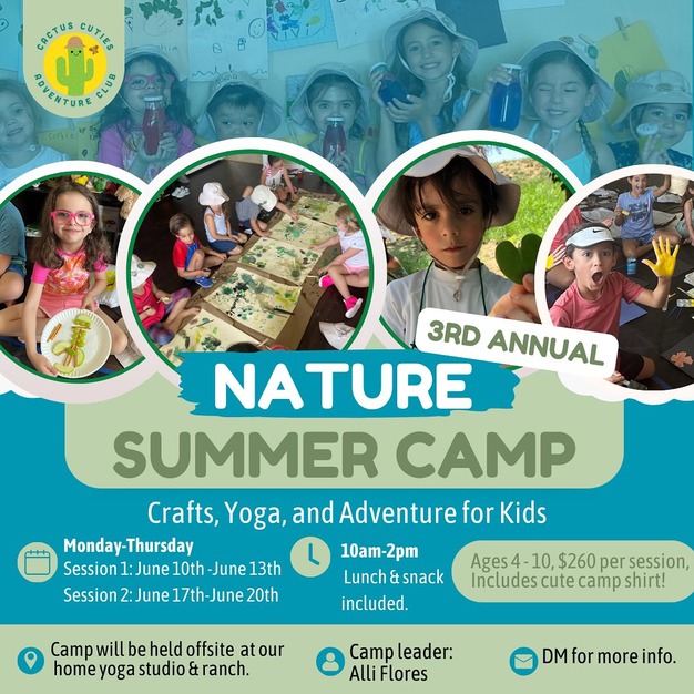 Cactus Cuties Summer Camp 2024 Flyer