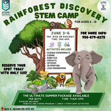 Rainforest Discovery STEM Camp 2024 Flyer