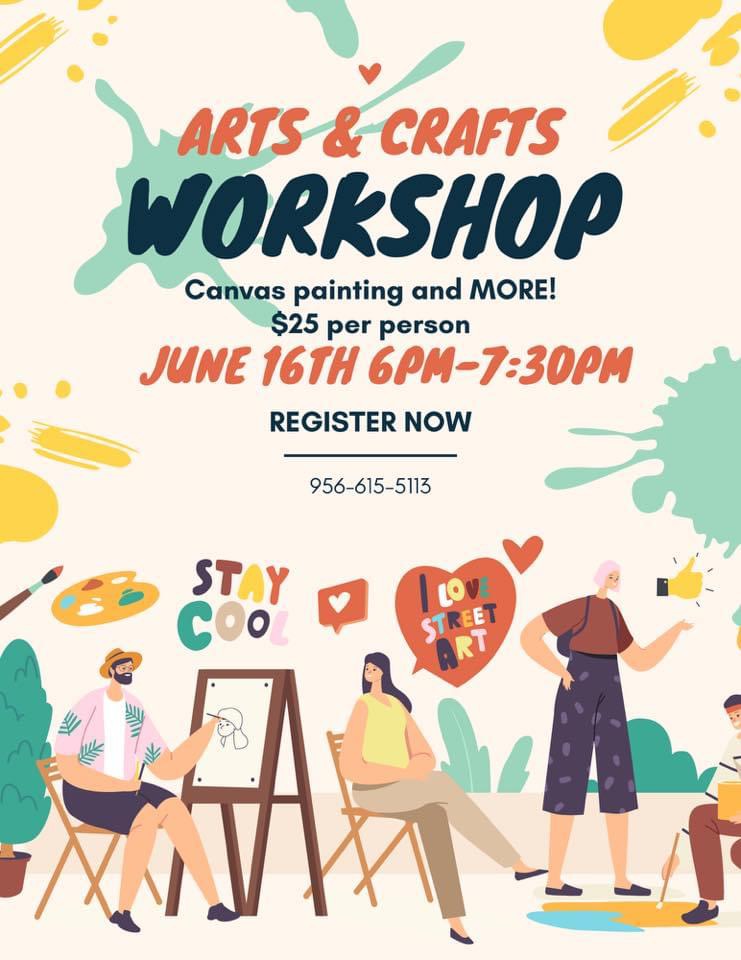 Arts & Crafts Workshop Camp Flyer 2024
